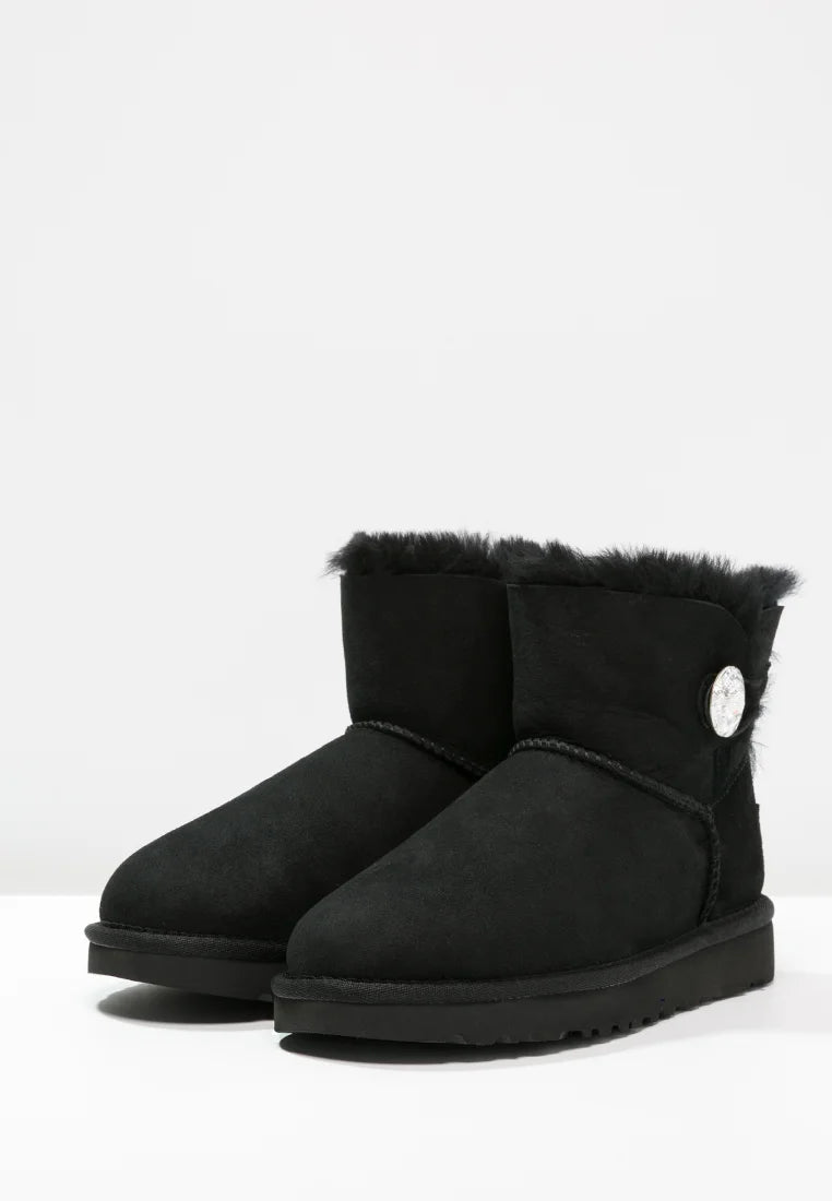 Ugg mini nero bottone Swarovski