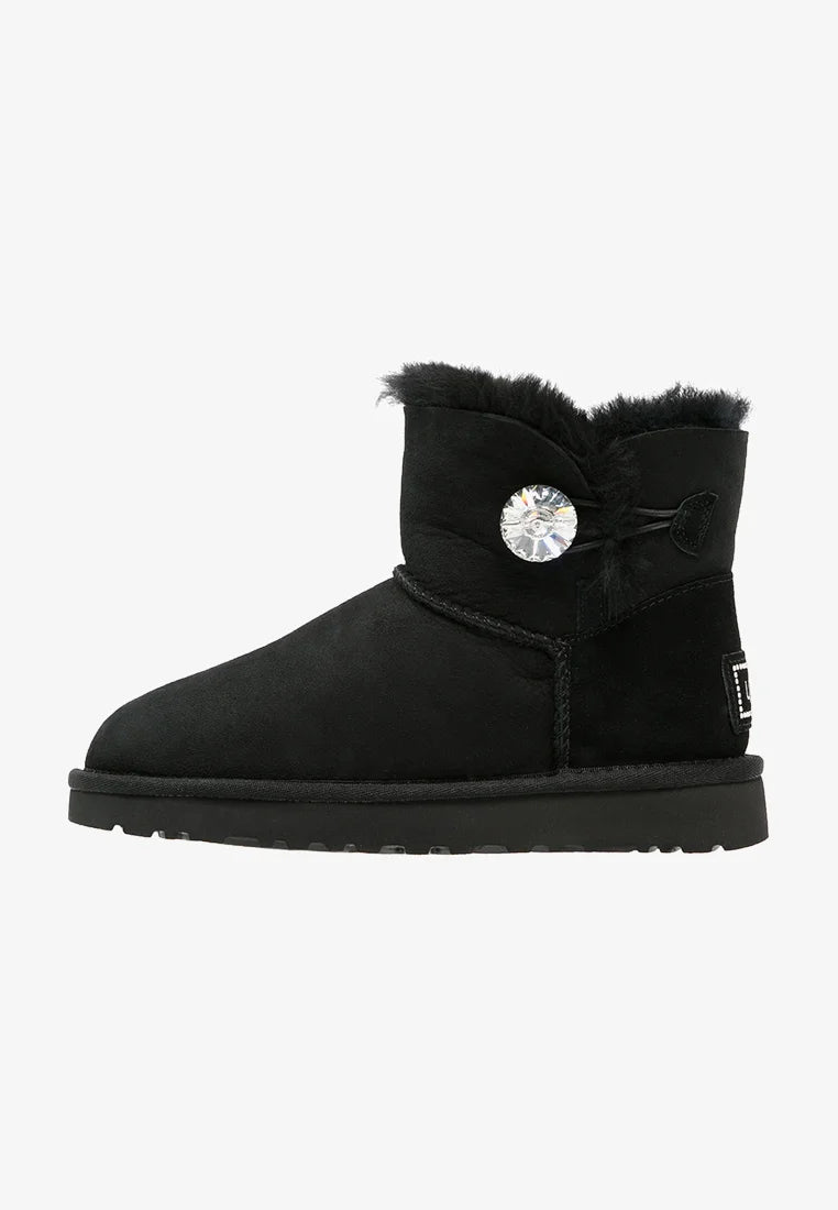 Ugg mini nero bottone Swarovski
