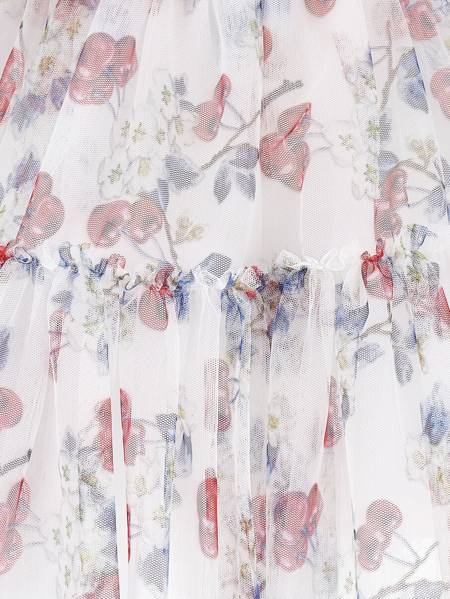 Abito tulle ciliegie Monnalisa