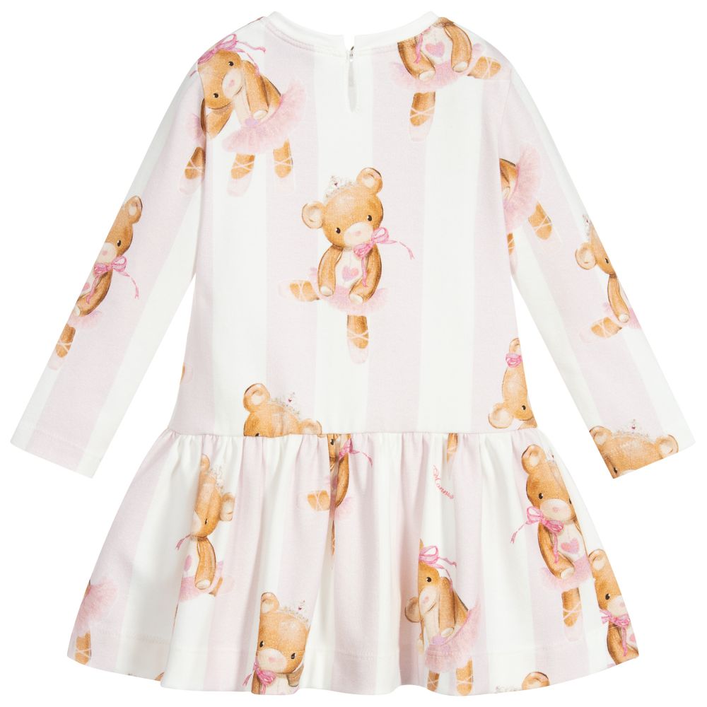 Abito a righe teddy Monnalisa bebè