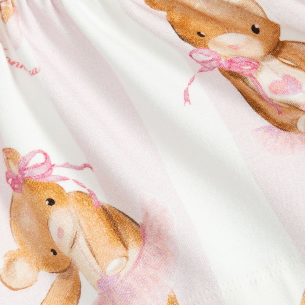 Abito a righe teddy Monnalisa bebè